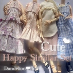 4/25 入荷　¥3,150 お買い得　四着分セット　　　　　　　　　　　　　　　　　　　　　　　　　　　　　　　　　　22cmドール服　