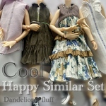 4/25 入荷　¥3,150 お買い得　四着分セット　　　　　　　　　　　　　　　　　　　　　　　　　　　　　　　　　　22cmドール服　