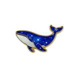 【 クジラ × 星空 ピンバッジ 】星空ブルー ゴールド シロナガスクジラ 鯨 魚 水族館 ピンブローチ 胸飾り 装飾ピン アンティーク アクセサリー ジュエリー ファッション 小物 ワンポイント レ