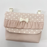 女の子 移動ポケット♪ポケット型マチ付き☆クリップ別売☆チェック柄フリル
