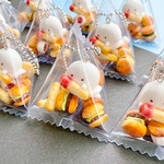 【送料込】ハンバーガーショップとおばけマシュマロのボールチェーン