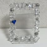 ビジュー💎トレカケース（クリア×💙）