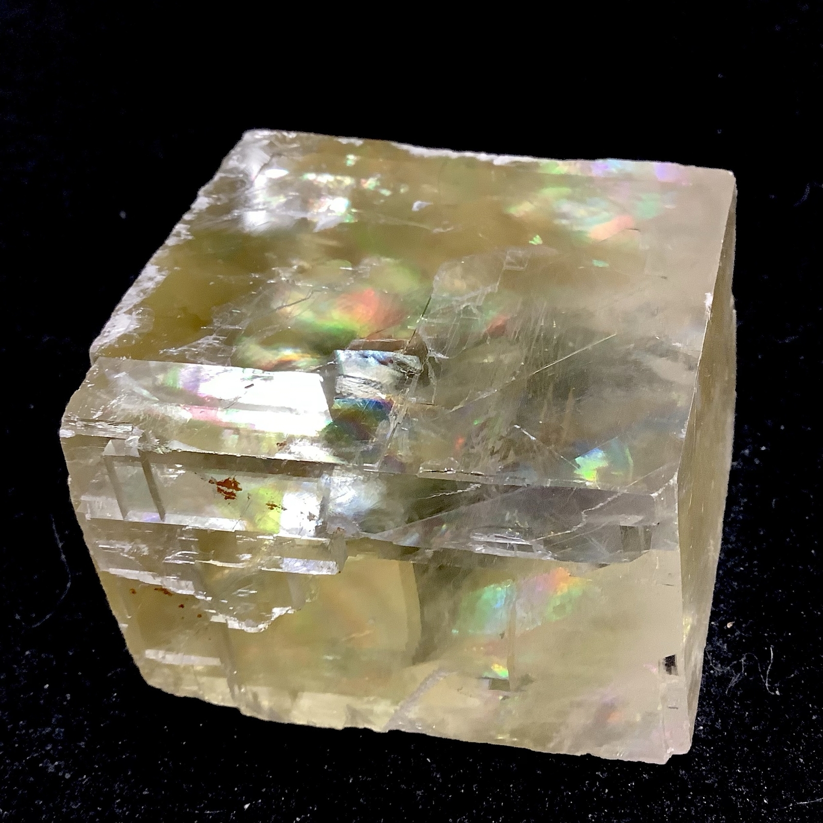高品質☆一点物 ヒーリングパワーストーン 天然石 虹入り オプティカル ゴールデンカルサイト 原石 置き物 10,508円