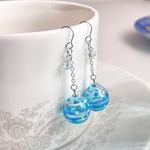 ヨーヨー　（アクアマリン）　ピアス/イヤリング/樹脂ピアス/樹脂ノンホール  レジン　水風船　