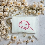 ヌビ　子供財布　子供の絵　刺繍　フルカラー　裏地付き　かわいい　名入れ　オーダーメイド　オリジナル　父の日　母の日　敬老の日