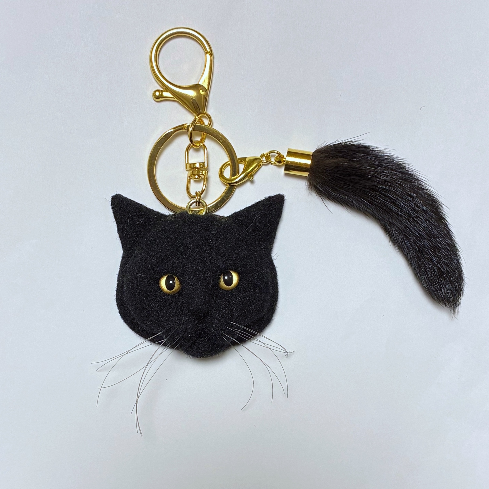 羊毛フェルト 猫ブローチ 黒猫 オッドアイ - MAMECHIMA'S GALLERY