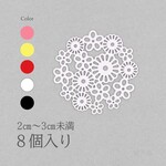 小花のランダム透かしパーツA・８個入り☆ネイビーブルー☆コネクトパーツ