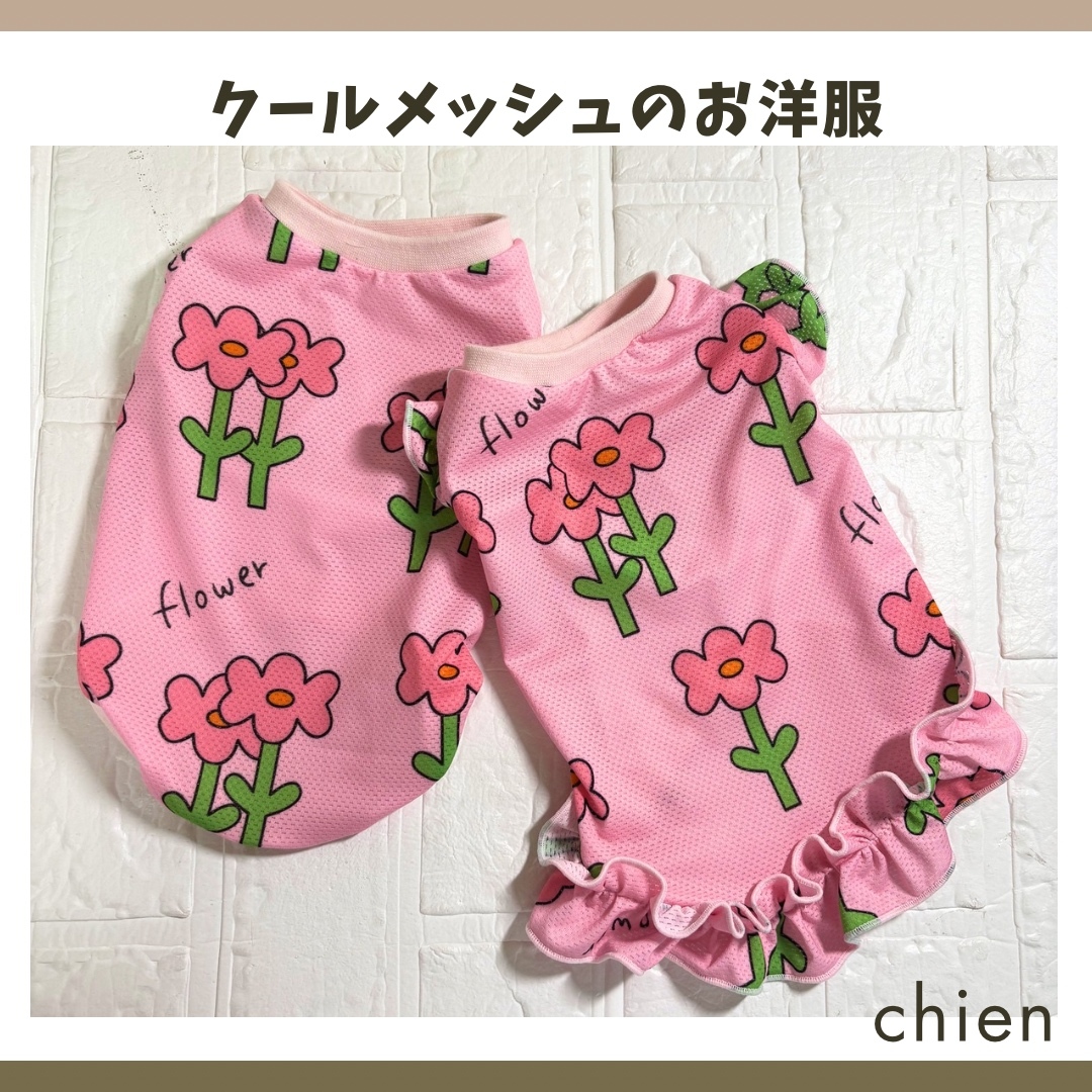 お名前可🐶ミモザのビブ🐶2種 犬 スタイ ペット用 - chien⭐︎handmade