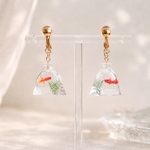 金魚すくい　水草　浴衣　ピアス　イヤリング