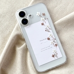 全機種対応 スマホケース iPhone17iPhone16 iPhone16Pro iPhoneケース クリア Galaxy S25 透明 フラワー かすみ草 お花