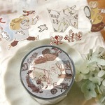 ★4月新入荷★[何包蛋misshoegg] [MI-008] 窗花小旅行 ダイカットクリアPETテープ 切り売り(約4cm x 100cm)
