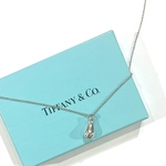限定価格【TIFFANY&CO.】2427 美しい雫。曲線美エルサ・ペレッティ ティアドロップネックレスシルバー925／優美な曲線が魅せる　ヴィンテージ ティファニーシルバーアクセサリーメンズ