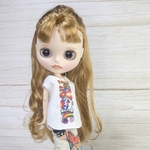 【再販】✢  MUSIC 🎼🎹🎻 ✢ Bigプリント ロンT  フレンチスリーブ  ブライス ブライスアウトフィット アイシードール　ジェニー　ジェニーアウトフィット