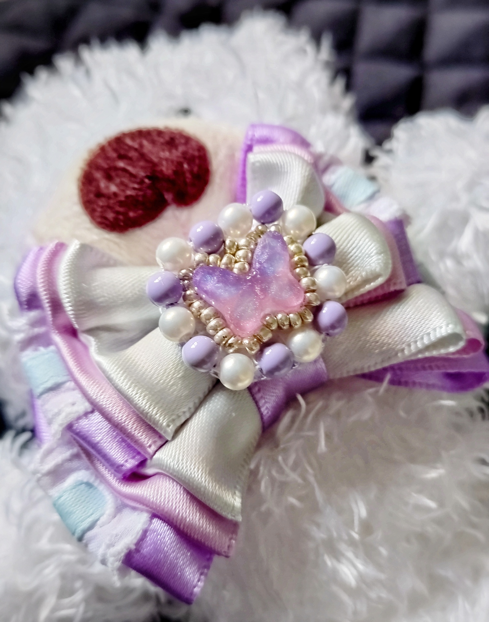 ぬい向けリボンチョーカー【チョコミント/6cmサイズ】ぬいぐるみ用