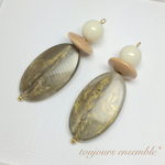 イタリア製ビーズ* 黄金色ピアス