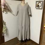 リネンベージュ　ワンピース💕