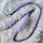 パラコードスマホショルダー｜ピンク×薄紫｜紫陽花雫｜紫陽花シリーズ Bloom｜梅雨限定｜LibKnot
