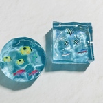 【再販】熱帯魚が泳ぐ海　オブジェ　2個セット　レジンアート