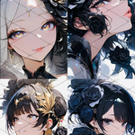 新作 黒薔薇姫 ステッカー 40種類 各3枚 120枚セット ノベルティ付き