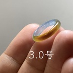 L17-111 上品 ピンキーリング 氷種 3.0号 黄翡翠 グアテマラ産 A貨 本翡翠 くりぬき リング