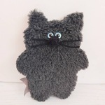 【15】もじゃ猫ティッシュケース・チャコール×斑点