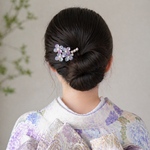 紫陽花のヘアコーム アジサイ　あじさい　ヘアアクセサリー　髪飾り 