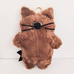 【1】もじゃ猫ティッシュケース・茶