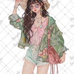 ℳ. xoxoshop オリジナル人物ステッカー2026.4月No.92