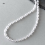 ホワイトカルセドニー ライス9×6×6mm 粒　天然石パーツ販売