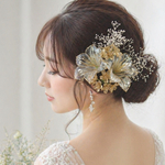 【成人式・結婚式】 Lys Glacé（リス・グラッセ） Uピン9本セット　　　　　　　　　　　　　　　　　　　　　　　ディップアート　ユリ　桜　受注生産