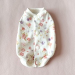 【完成品】SSサイズ　Bloomy  ホワイト　ミニ裏毛　バッグオープン　背中開き