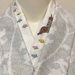正絹   花刺繍半襟