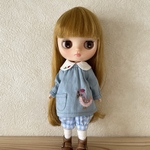 ミディブライスoutfit 鳥さん刺繍のお洋服セット