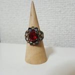 スワロフスキー・シャム×メタル・Ring・1点物