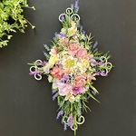 Rose iron cross hanging