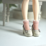 1/6サイズ【ヒール】White belt pumps（pink）