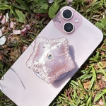 しわ感星型デザインのMagsafe対応スマホグリップ　スマホスタンド