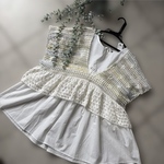 ☆crochet フリル プルオーバー☆コットングラデ