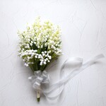 すずらんSweetness♡ブーケ　クラッチブーケ　スワッグ　結婚式　アーティシャルフラワー　すずらん