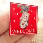 クリスマス特集＊クリスマスサインプレート＊靴下のネコちゃん