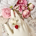 薔薇と苺のフリルリボンリボン