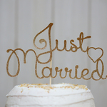 "Just Married" ケーキトッパー(ウェディング)3