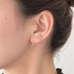 【14kgf】Un fil（アン・フィル）キャンチレスフープピアス　キャッチなし　10mm   #7