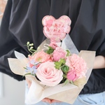 【生花】母の日バルーンフラワー(S)♡サプライズギフト SNS映え抜群！フラワーアレンジメント 母の日
