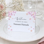 結婚式 席札 桜 春 さくら ピンク ナチュラル 和風 カード イベント パーティ 送別会 卒園 入園 謝恩会