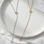 2way ロング ネックレス silver ゴールド gold チェーン シルバー デイリー シンプル モード 大人 可愛い 綺麗 かっこいい オフィス 華奢 マンテル 18k Y字　秋　冬