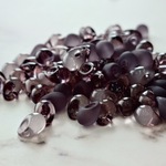 期間限定SALE【100個/8㍉】【ba-t3-11】❁手染め鈴丸mixドロップビーズ(クリア×フロスト/クリア×ミルキーキャンディ)❁ブラック❁