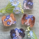 【新作パピヨングッズ】アクリルクリップ  Dreaming Papillon 〜夢見るパピヨン〜
