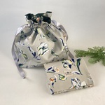りんどうのまち付きふんわり巾着　サンドベージュ