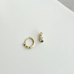 【つけっぱなし】ノーブルスクエア プチフープピアス